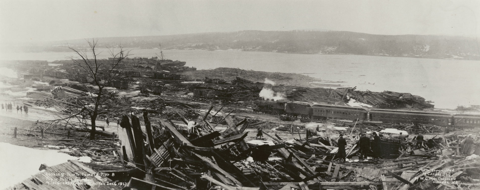 Halifax waterfront after the 1917 Halifax Explosion