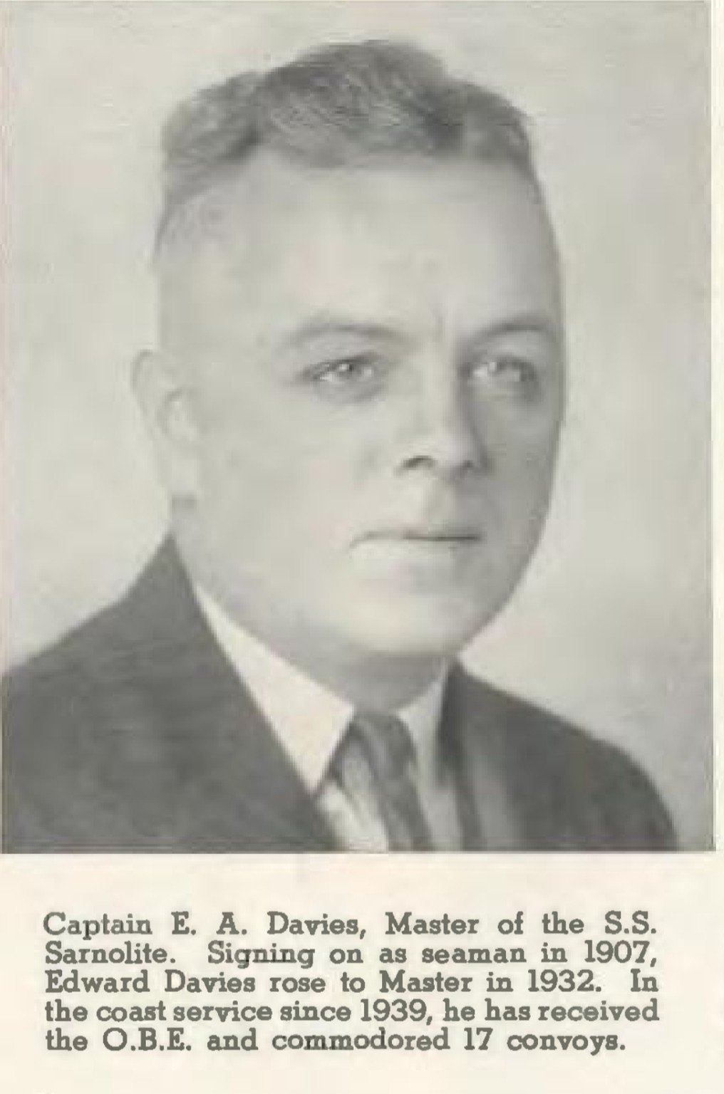 Captain Edward Ted Davies in the 1945 Imperial Oil Review