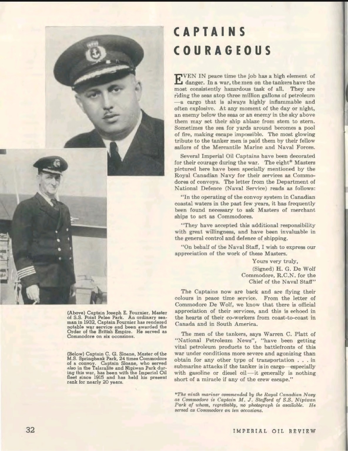 Captains Courageous page 32 from the Winter 1945 Imperial Oil Review