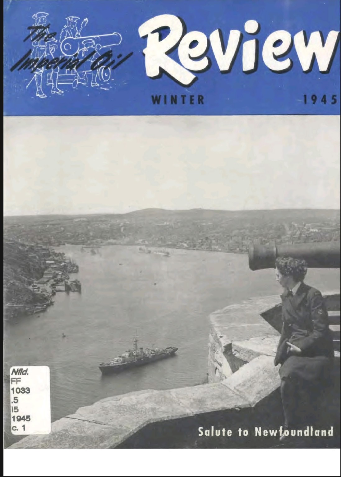Cover of the Winter 1945 Imperial Oil Review, Salute to Newfoundland