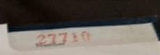 The number 27710 stamped in red ink.