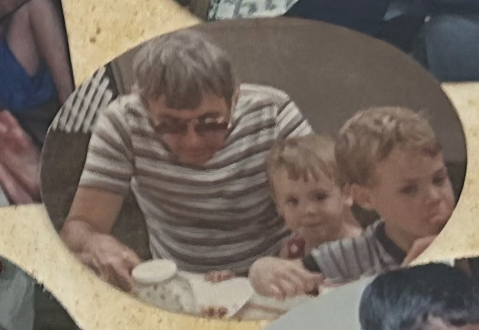 Robert Davies with grandsons Greg and Brian at Allandale circa 1983