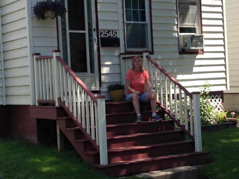 Cheryl at the Halifax family home in 2015