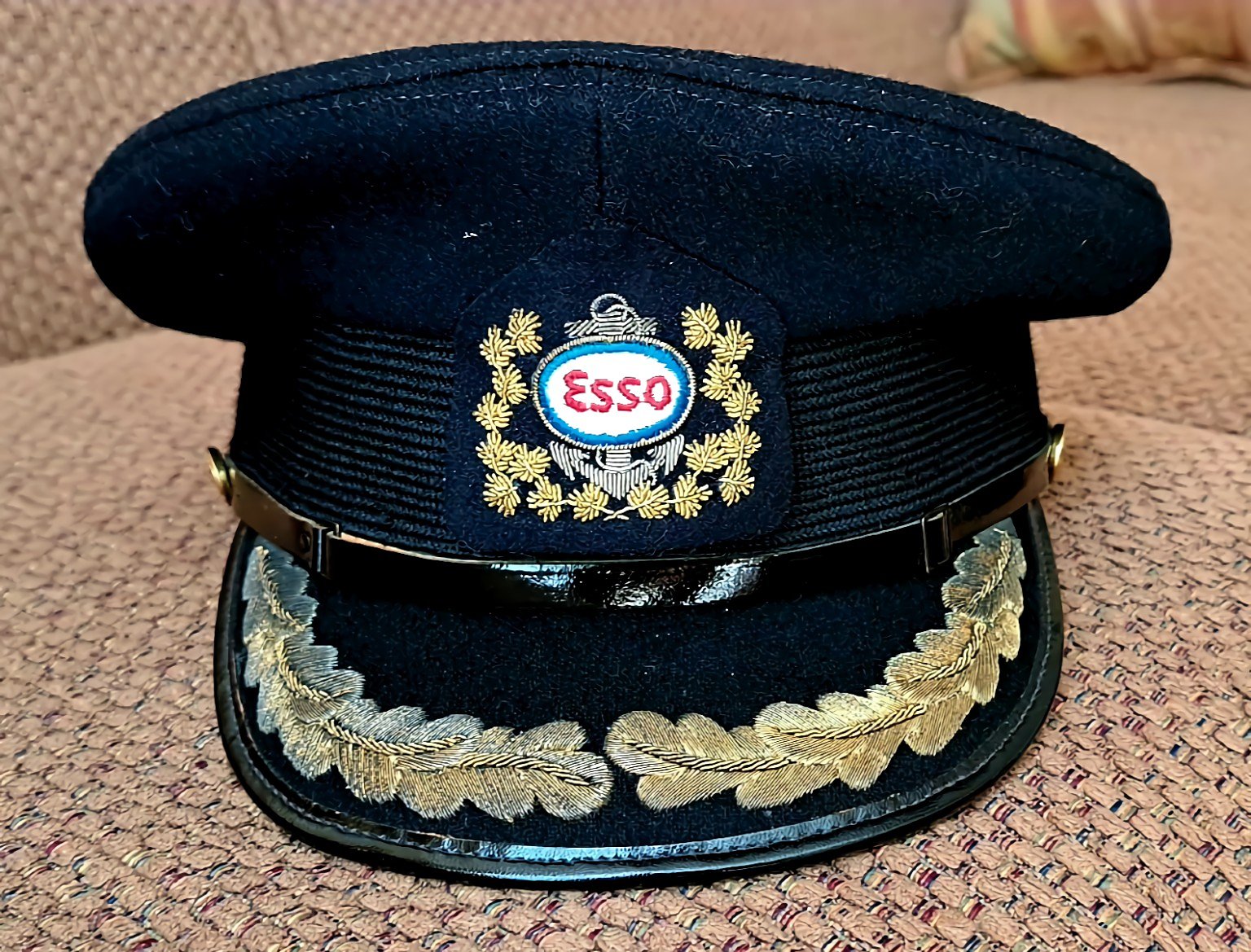 Esso officer cap preserved with Captain Edward Davies material