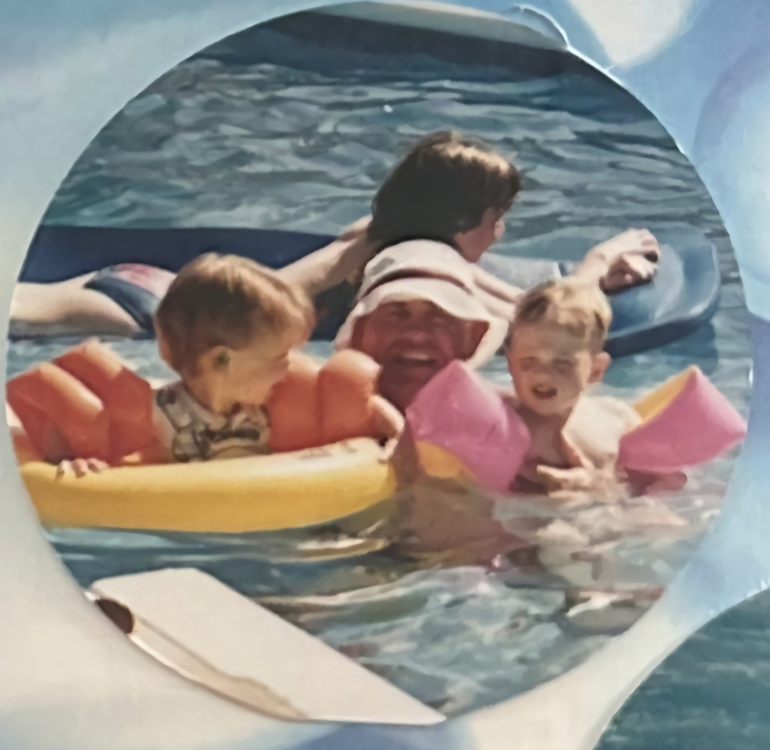 Grandchildren in Robert and Donna’s pool