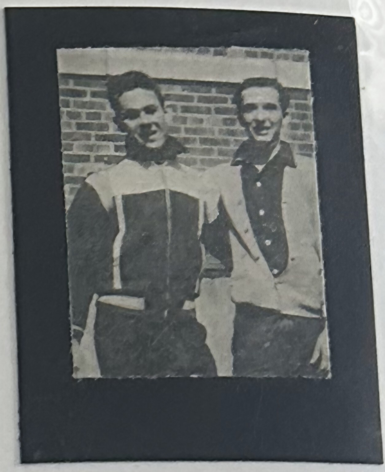 Teenage Robert Davies with an unidentified friend