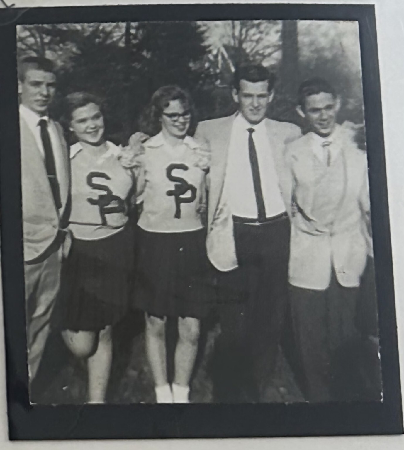 Robert Davies with St. Patrick's High School friends in the 1950s