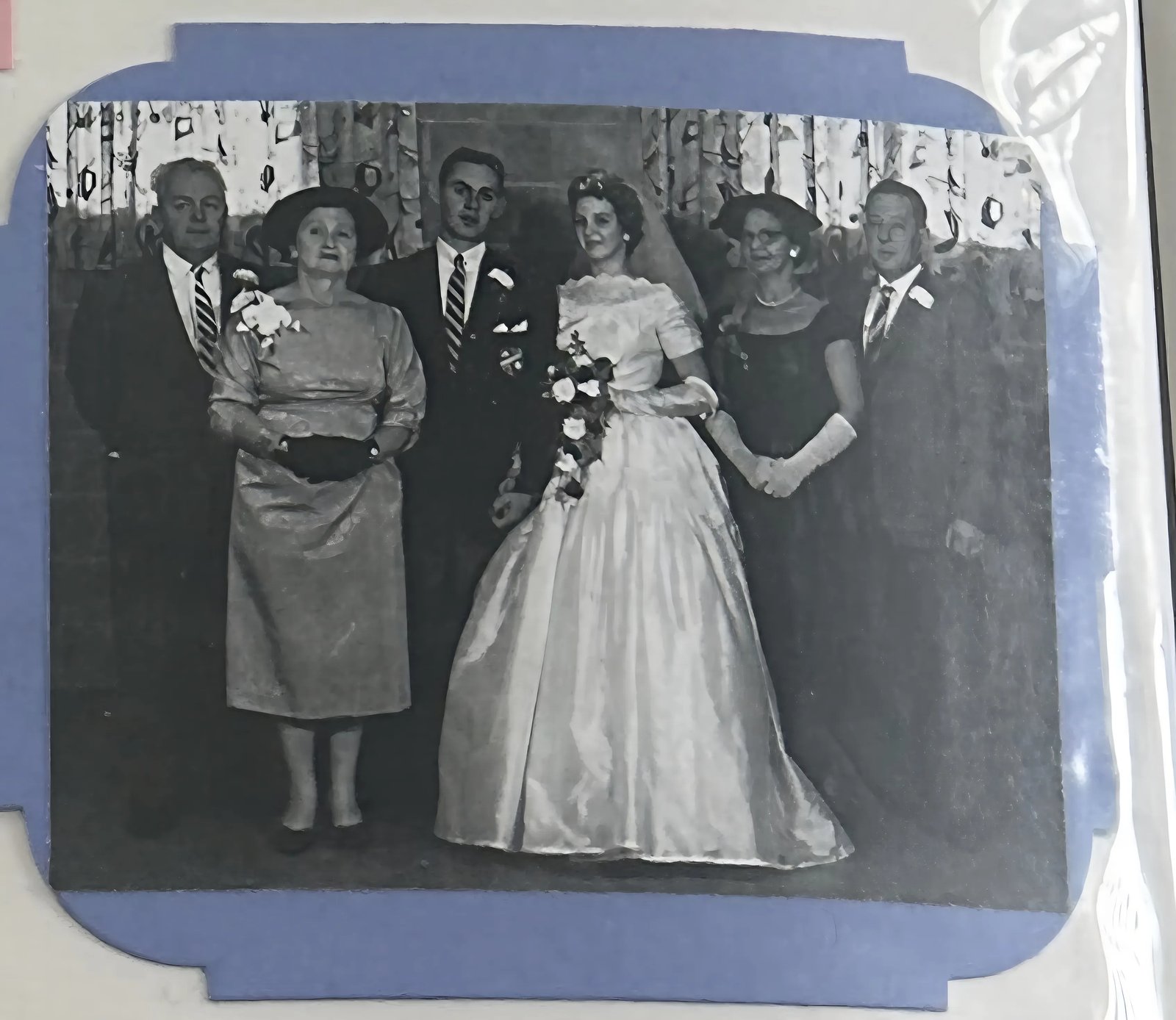Bob and Donna with both sets of parents on their wedding day