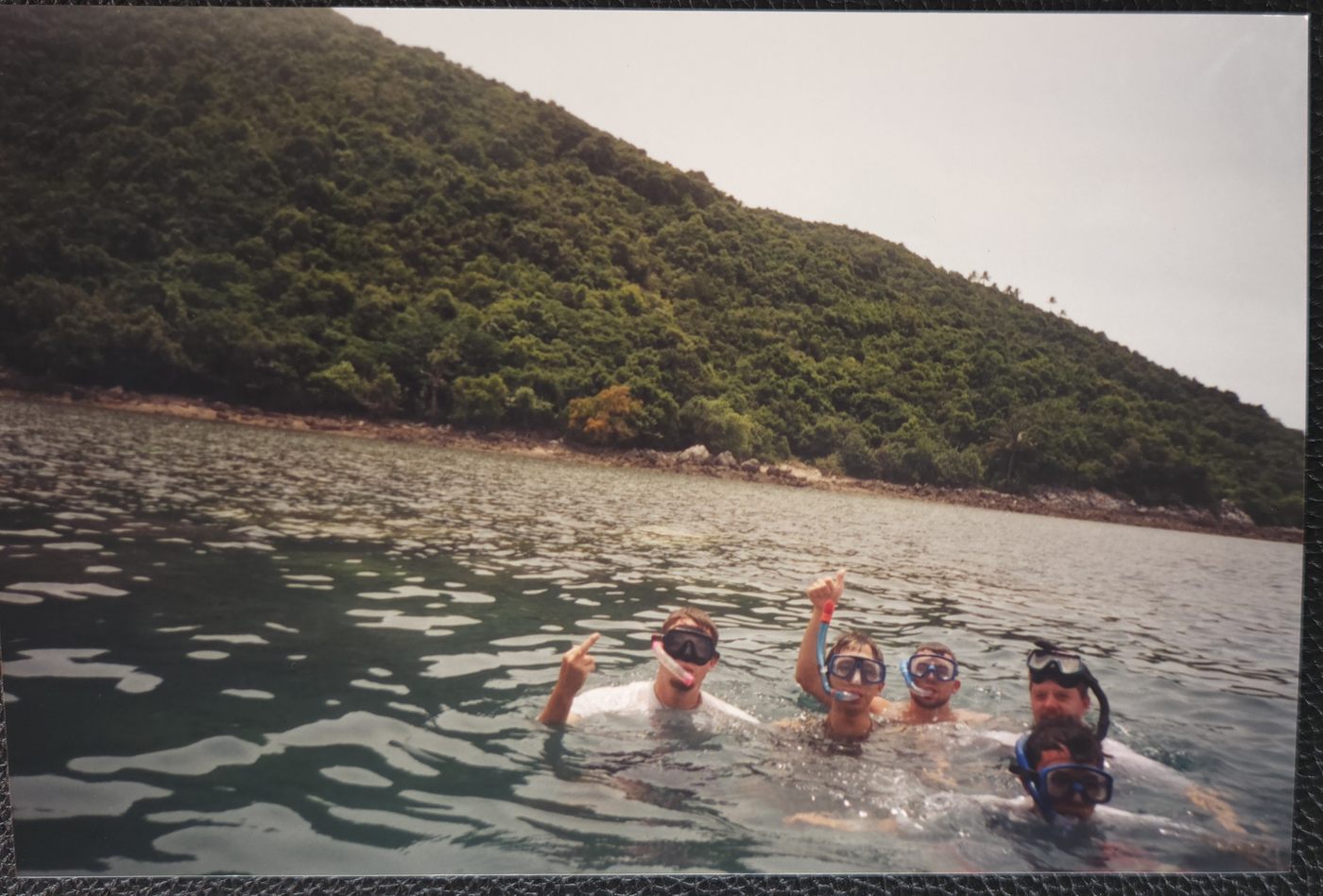 the travel buddies snorkelling off Koh Samui