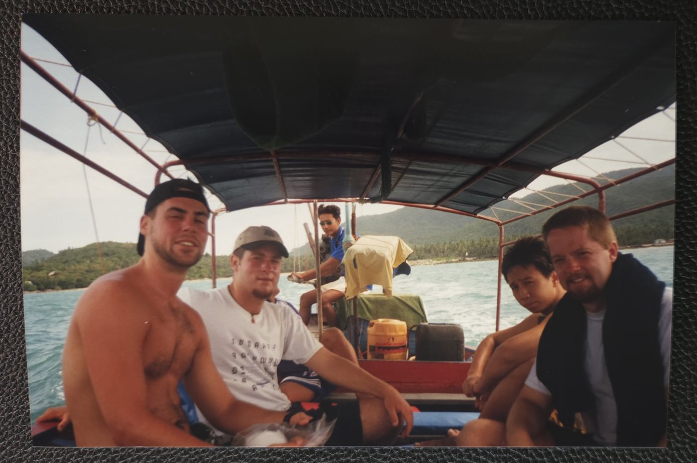 On the way to a snorkeling adventure - brian, josh, host, janan