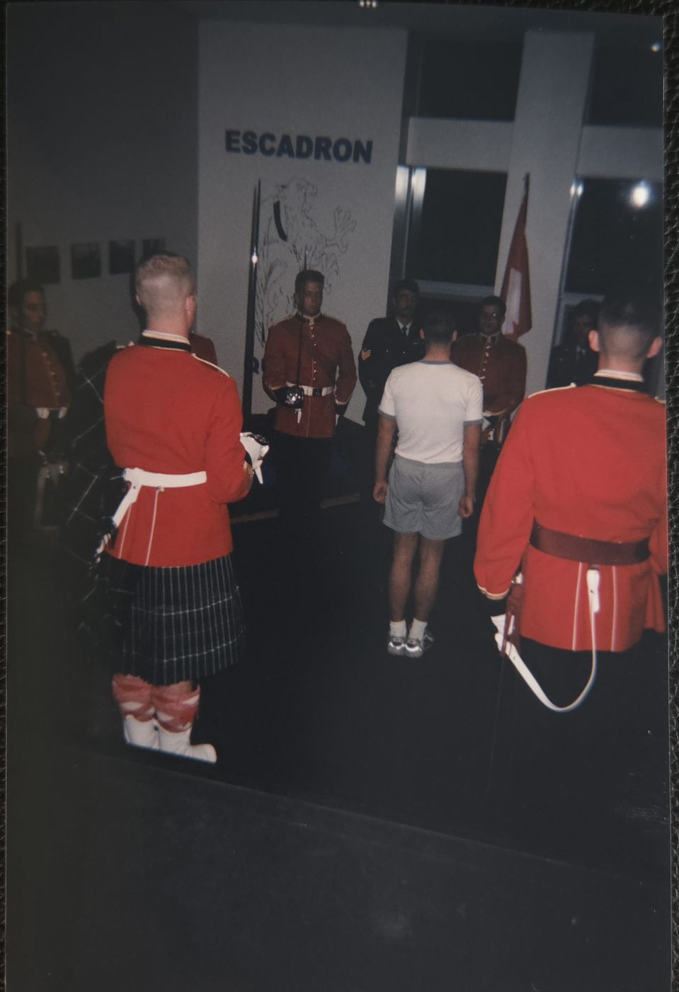 Brian Lefebvre on the Fort LaSalle landing during the 1999 4 Squadron welcome at RMC