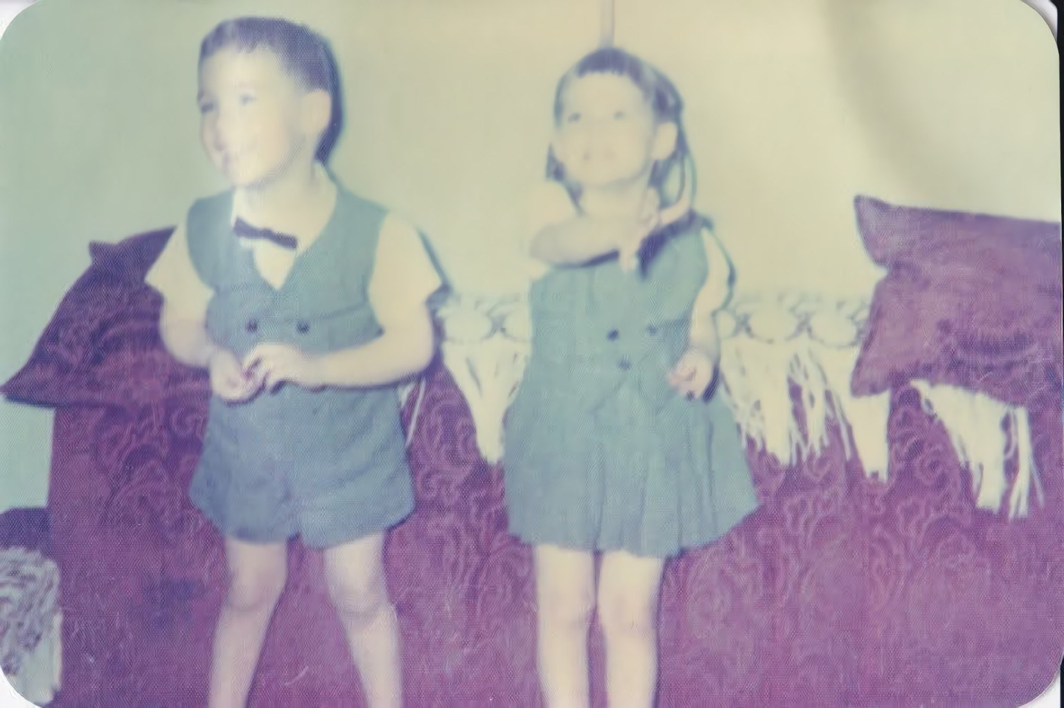 George Lefebvre and his twin sister Georgette as children